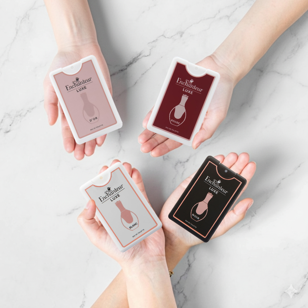 [โปรสองชิ้นคละกลิ่นได้] น้ำหอม ลุคซ์ ขนาด 18 มล. หอมแพงโทนคลีน ฟลอรัล Enchanteur Luxe Pocket 18 ml. 2 pcs. mix scents