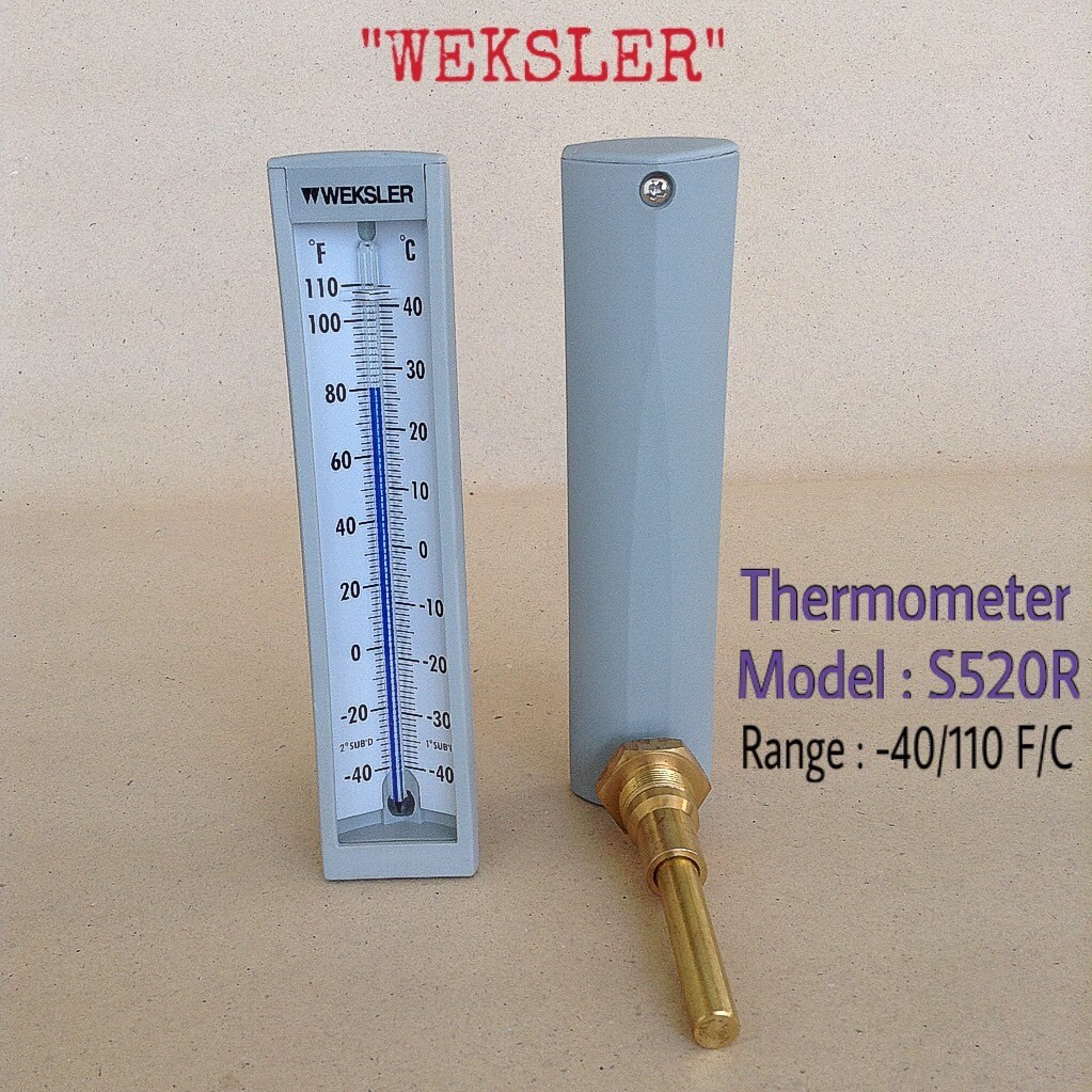 S520R(แบบงอ)Thermometer WEKSLER
