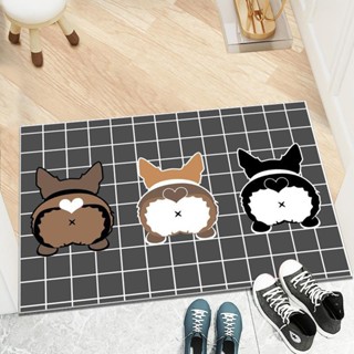 พรมเช็ดเท้า พรมเช็ดเท้าห้องน้ำ พรมปูพื้น ซับน้ำได้ดี ด้านล่า…