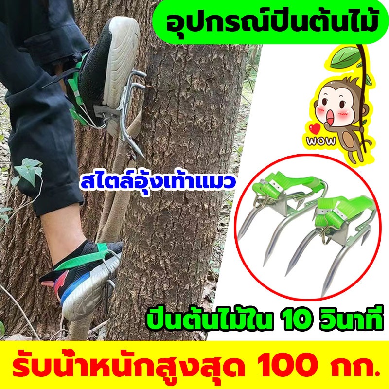 Enhanced ที่ปีนต้นไม้ อุปกรณ์ปีนต้นไม้  Tree Climbing ลวดผูกรองเท้าพิเศษกรงเล็บอเนกประสงค์