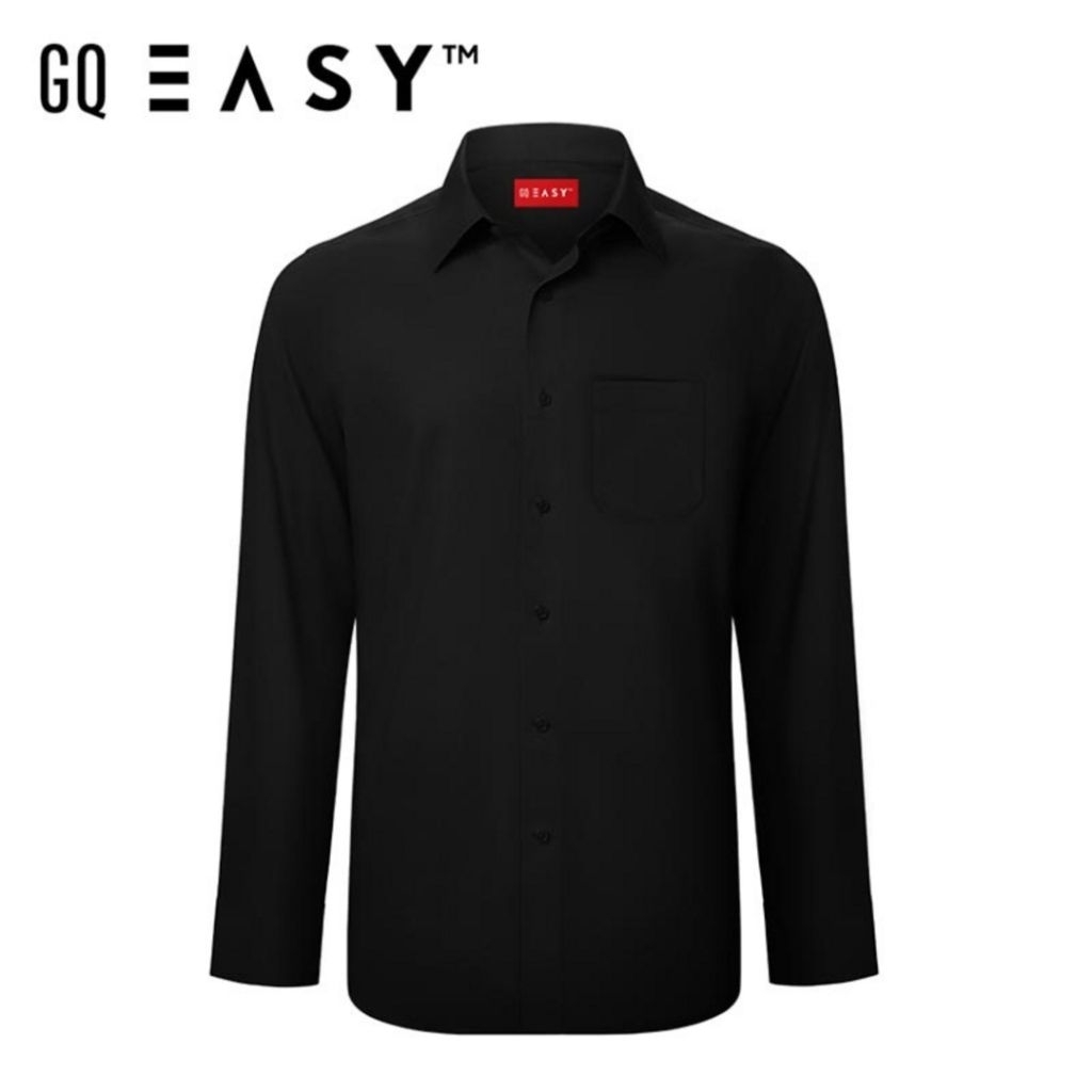 เสื้อเชิ้ต GQ easy long sleeve shirt สีดำ ไซส์ L
