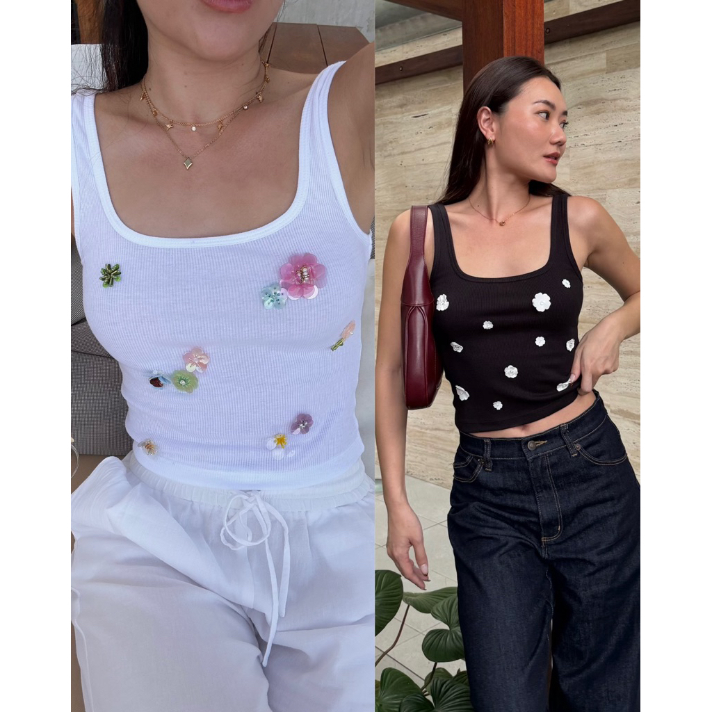 Lahv The Label - Rosalia Tank เสื้อกล้ามปักเลื่อม