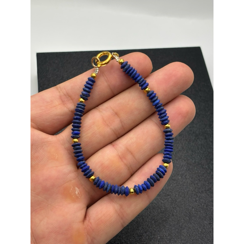 beautiful natural top quality grade A+ lapis lazuli beaded bracelet 💙