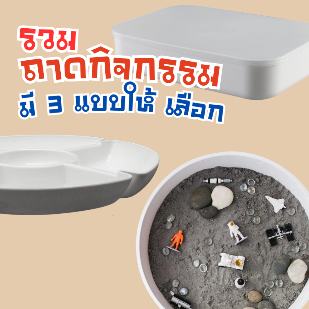 Ladybug ถาดกิจกรรม Sensory play ถาดหลุม กล่องเก็บของ