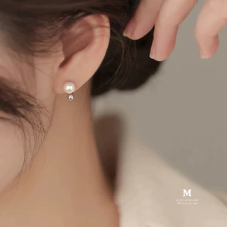 MEET💕พร้อมส่ง ต่างหูเงิน Miss Eunna ต่างหูมุก ต่างหูแฟชั่น ตุ้มหูผู้หญิง ต่างหูมุก ตุ้มหูเงิน