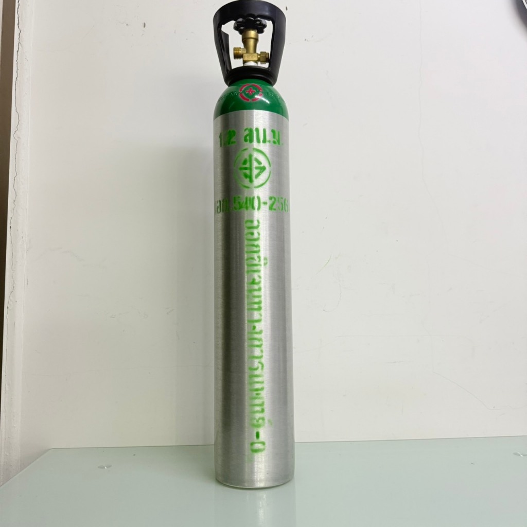 ถังออกซิเจน อลูมิเนียม ขนาด 1.2 คิว หัววาล์วออกซิเจน - รูปที่ 2