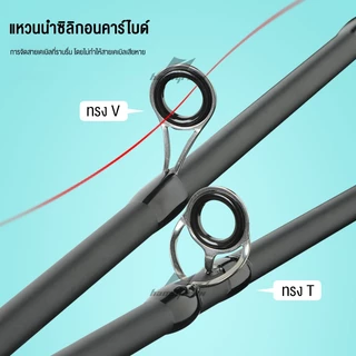 Hamigreen ชุดคันเบ็ดตกปลา เบ็ดตกปลาครบชุด ชุดรอกตกปลา คันเบ็ดคาร์บอน 5ft/6ft/7ft ครบชุด คันเบ็ดตกปลา รอกโลหะ AC2000