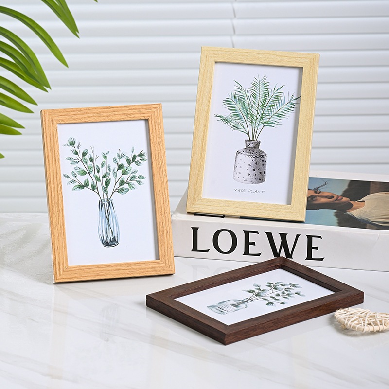 กรอบรูป ขาตั้ง กรอบรูปมินิมอล 4x6 6x8 นิ้ว และ A4 ของตกแต่งบ้าน โต๊ะ ตกแต่ง - รูปที่ 2