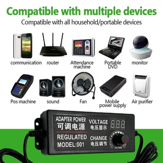 AC/DC 3V-24V อะแดปเตอร์ ปรับโวลท์ได้ Adapter พร้อมหน้าจอแสดงผล