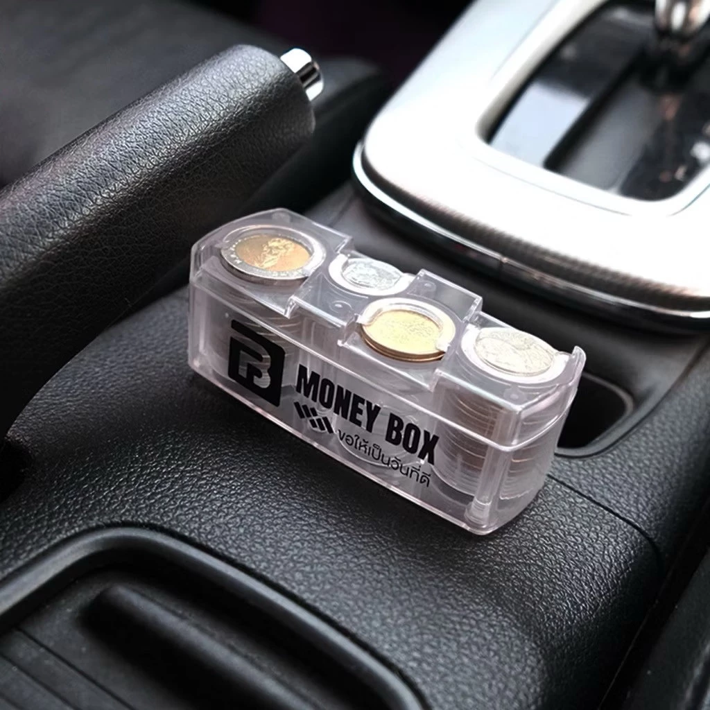 กล่องเก็บเหรียญ BOX ใส่เหรียญได้เยอะ สำหรับพกพา หรือใช้แต่งรถ thumbnail 3
