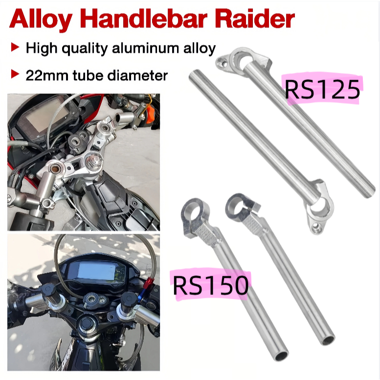 แฮนด์อัลลอยด์ NUI Naked สําหรับ Raider 150 Carb, R150 FI, XRM, RS 125, RS 150 - ตัวเลือก High Rise &