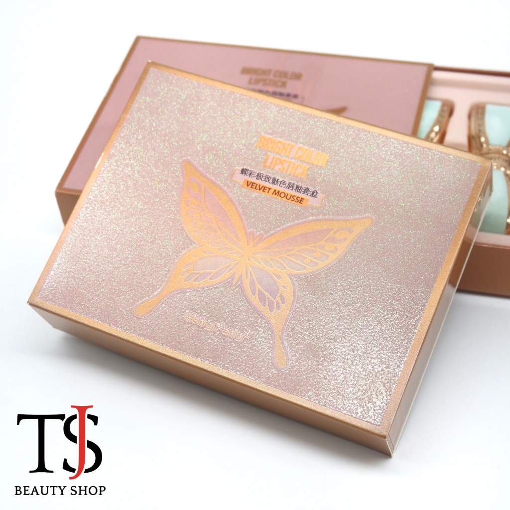 {เซต} HengFang Bright Color Liquid Lipstick ลิปทินท์แท่งโบว์ เนื้อฉ่ำวาว ริมฝีปากดูสวยฉ่ำ no.H7045A