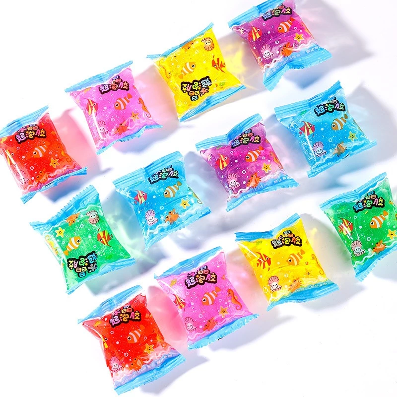 สไลม์ คริสตัลโคลนจํานวนมาก ขายส่ง น้ํามุกไล่ระดับสี โคลนคริสตัล สลามแบบถุง Slime เนื้อนุ่ม