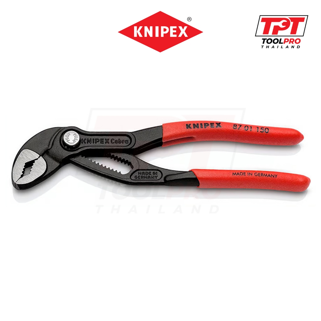 Knipex คีมปั๊มน้ำไฮเทค 150mm Cobra High Tech Water Pump Pliers (87 01 150)