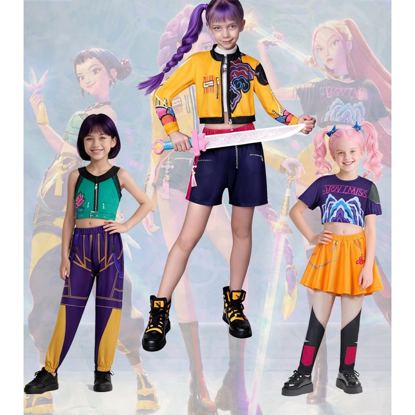 ภาพยนตร์ K-Pop Mira Rumi Zoey Demon Hunters คอสเพลย์เครื่องแต่งกายใหม่ สไตล์ 3D พิมพ์ สำหรับสาวฮาโลวีนและบทบาทเล่น