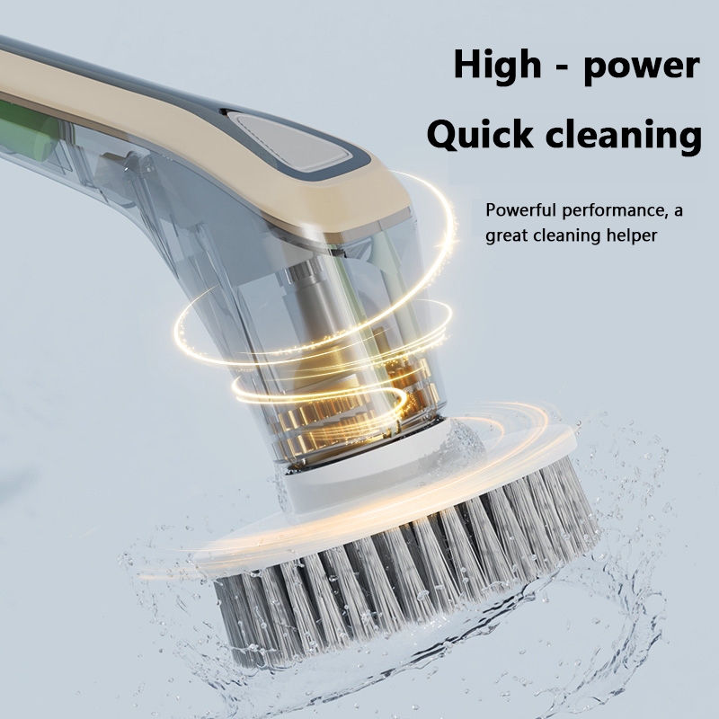 Sqinch แปรงขัดไฟฟ้าไร้สาย 7 in 1 แปรงขัดห้องน้ำไฟฟ้า พร้อมช่องใส่น้ำยาทำความสะอาด ยืดหดได้ แปรงทำความสะอาดไฟฟ้า ล้างรถ - รูปที่ 2