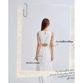 (เก็บโค้ดหน้าร้านลด 20%) Plsme.bkk 〰“Wendy dress” ชุดเดรสยาว มีซับใน