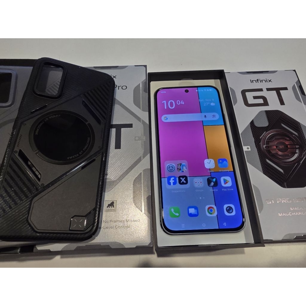 Infinix GT 30Pro มือสอง สภาพ95% RAM8/ROM256GB สีขาว สภาพดี แถมMACCASE MACCHARGECOOLER