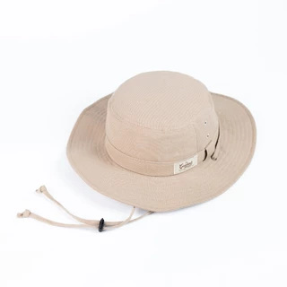 G001 Beige หมวกเดินป่า หมวกบักเก็ต มีสาย สไตล์ญี่ปุ่น ทรงสวย เบา ใส่สบาย