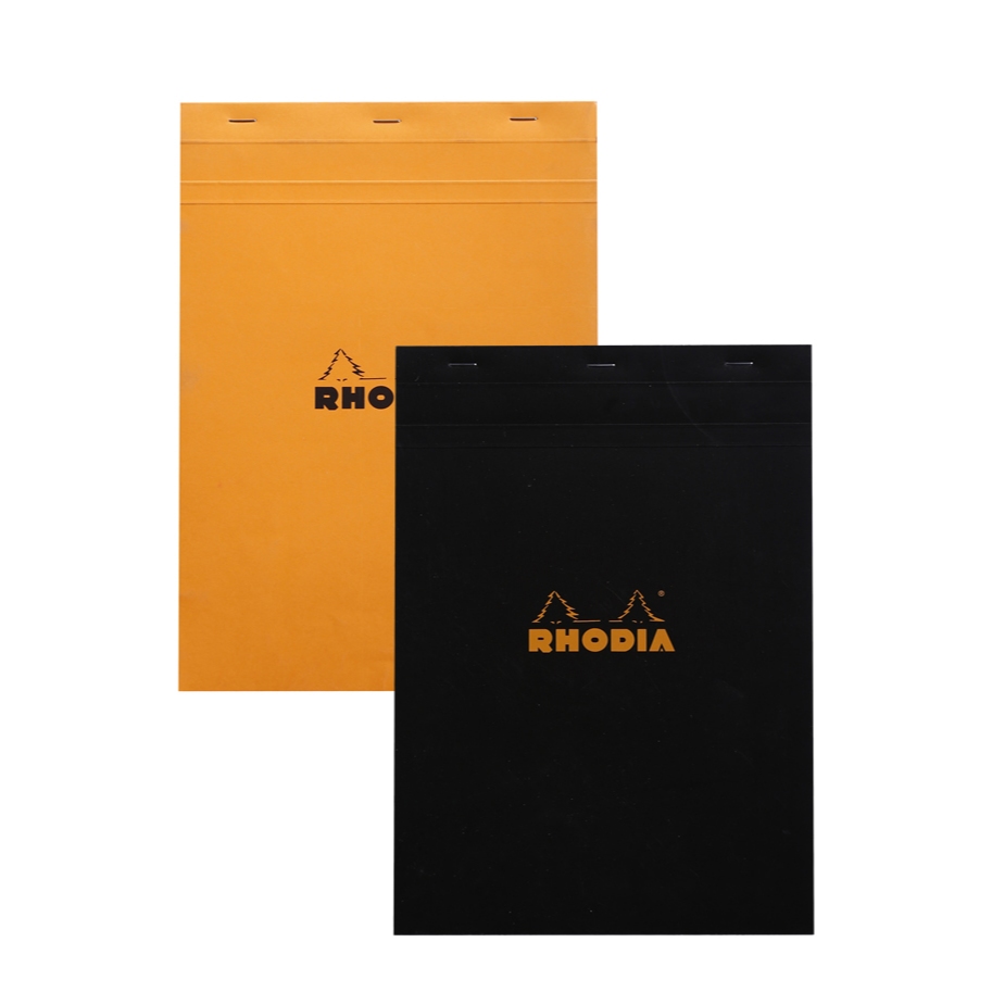 Rhodia N°18 Head Stapled Pad 80sh A4 Graph (C182) / สมุดฉีกแบบกริด ขนาดA4 แบรนด์ Rhodia ประเทศฝรั่งเศส