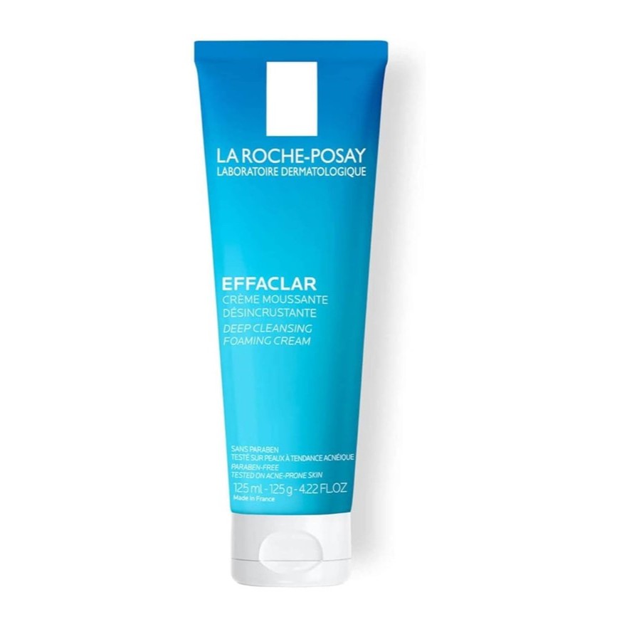 LA ROCHE POSAY Effaclar FOAMING Cream 125ml.ลาโรช เอฟฟาคล่ร์ โฟมล้างหน้าเนื้อครีม
