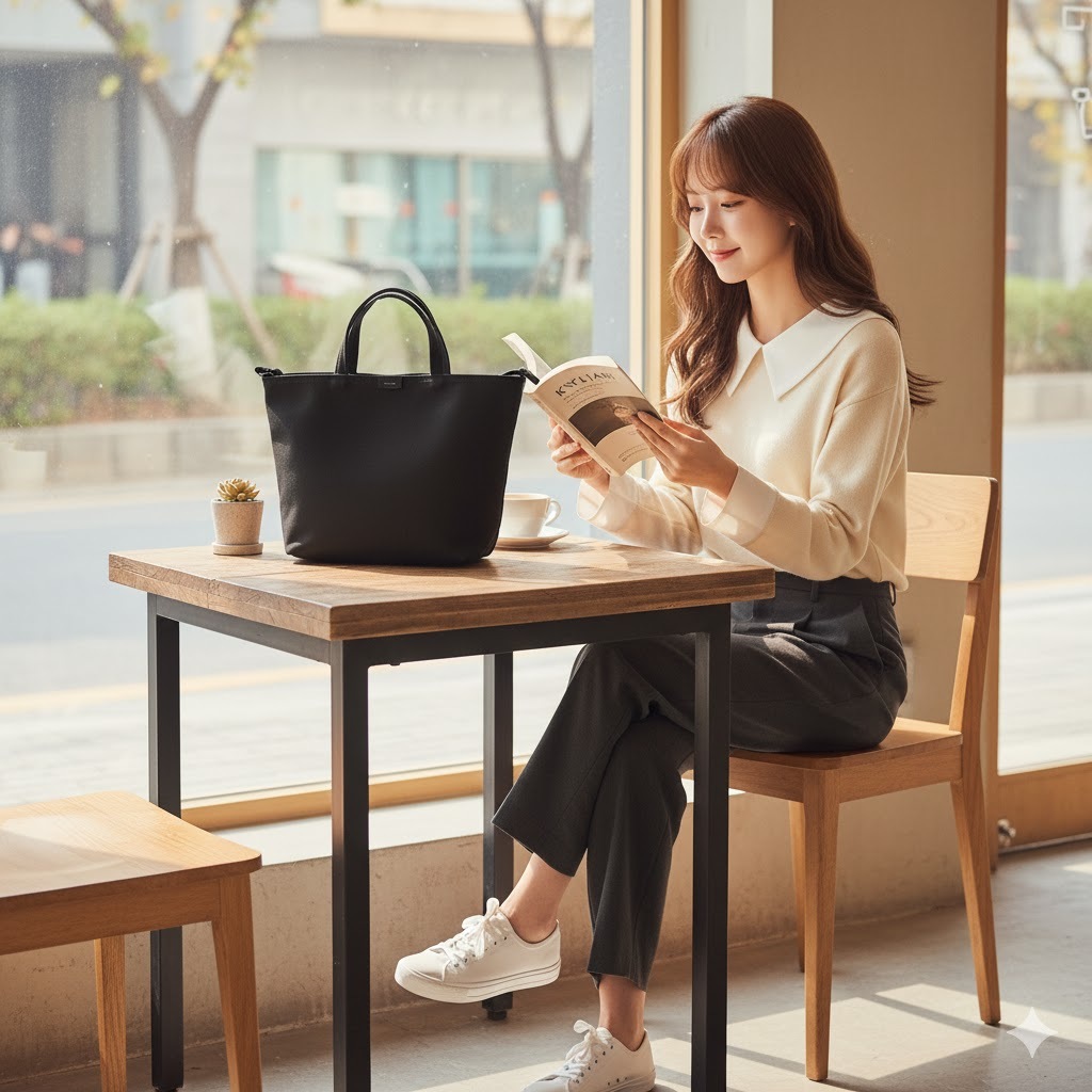 Kylian Canvas 2WAY Bag แท้💯 กระเป๋าเกาหลีผ้าแคนวาสหนาถือ/สะพายข้าง