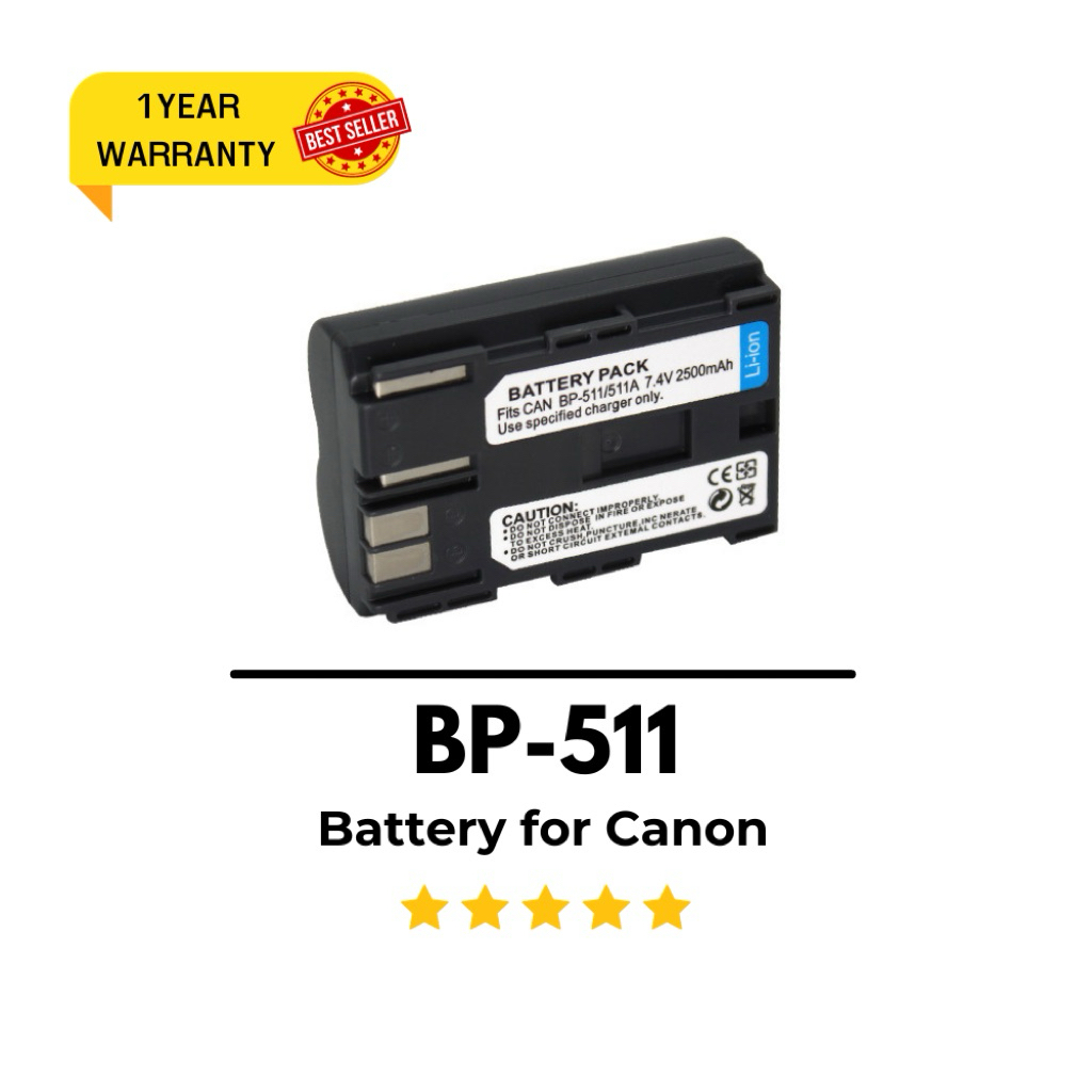 Battery BP-511 / BP-511A Compatibility with Canon models: DM-FV300 KIT, DMFV300, FV300 DM-FV40 KIT, 