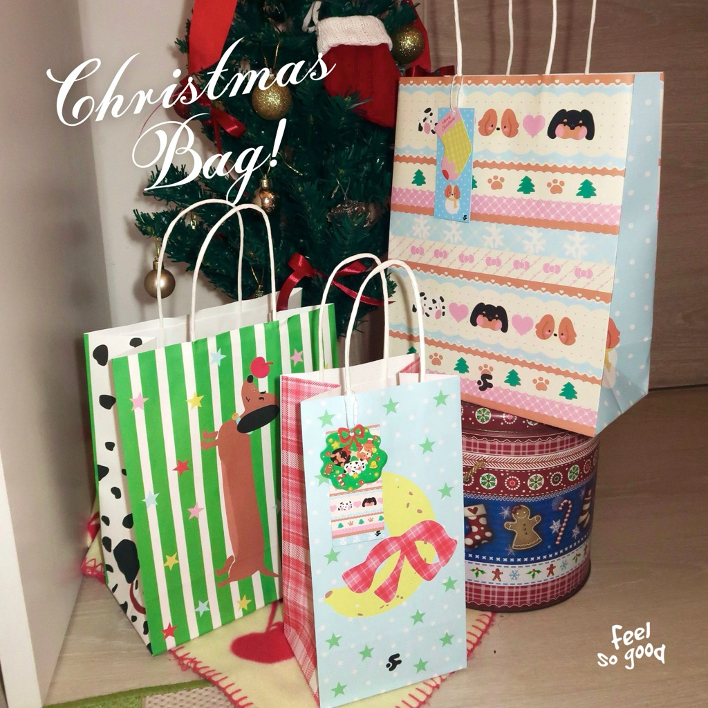 feelsogood.co bag - paper bagถุงกระดาษถุงของขวัญ,ถุงวันคริสต์มาส🛍️