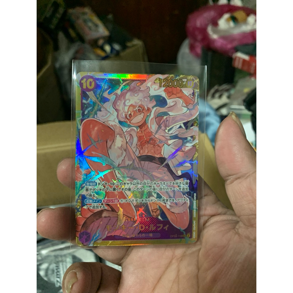 การ์ด One piceแท้ ลูฟี่นิกะ OP05-119 ไม่งอกไม่หัก