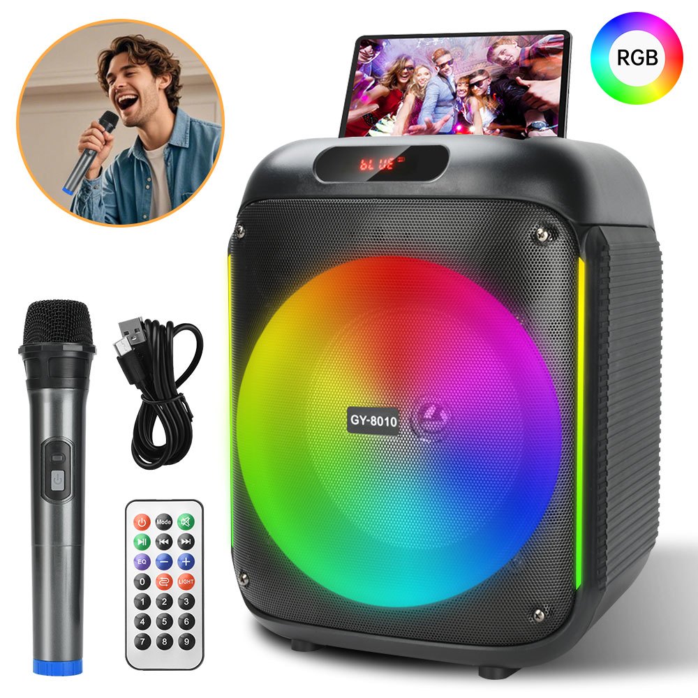 ลำโพงบลูทูธ Party Box 60Wรุ่น AJ-X65,X95 เชื่อมต่อเป็นคู่แบบTWSได้ แถมไมโครโฟน 1 ตัว และรีโมทครบชุด