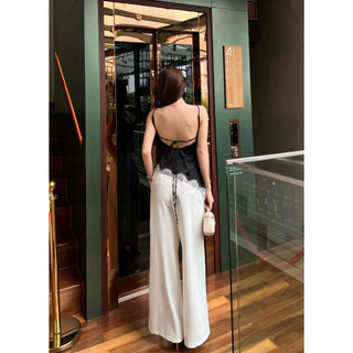 Amber Pants 890.- กางเกงขายาวเอวสูงจับจีบ ขากระบอกใหญ ทรงสวย ผ้าหนาทิ้งตัวใส่สบาย