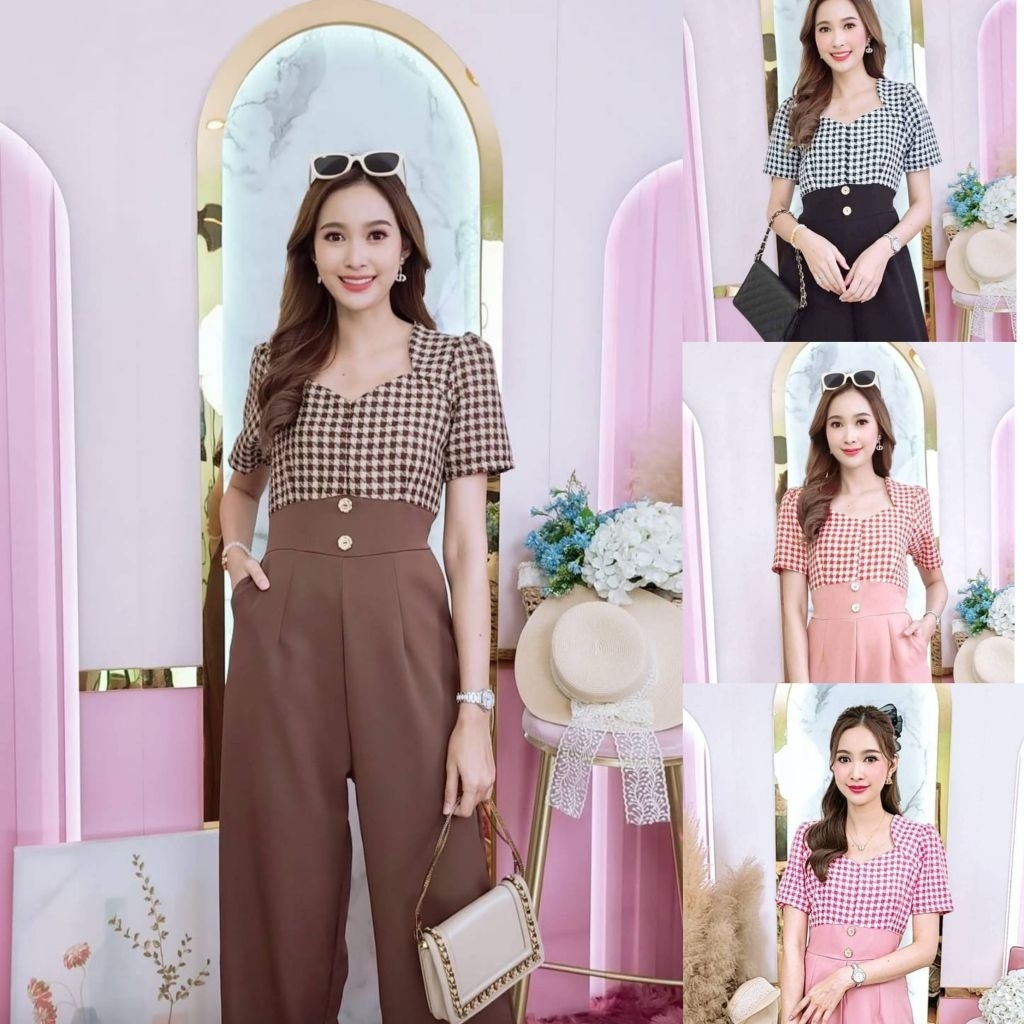 จั๊มสูท NUCHY สีดำ พร้อมส่ง