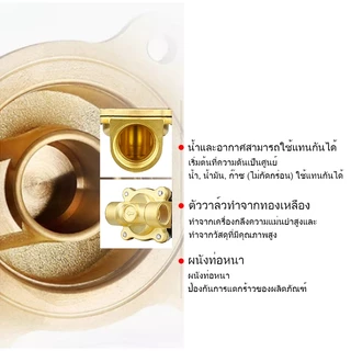 โซลินอยด์วาล์วทองเหลือง 1/2 นิ้ว 12V/24V/220V 4หุน แบบปกติปิด จ่ายไฟเปิด( NC) โซลินอยด์วาล์วน้ำ วาล์วไฟฟ้า