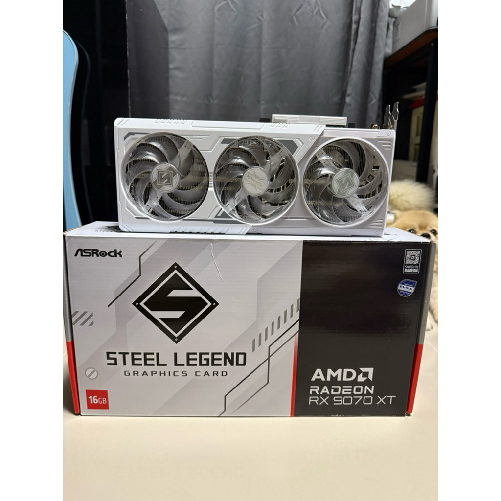 (มือสอง) พร้อมส่ง ASROCK AMD RADEON RX 9070 XT STEEL LEGEND 16GB GDDR6