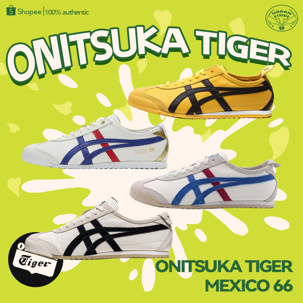 【สินค้าแท้ส่งทันที】Onitsuka Tiger MEXICO 66 รองเท้าลำลอง รองเท้าผ้าใบ Unisex DL408-0490/D507L-0152
