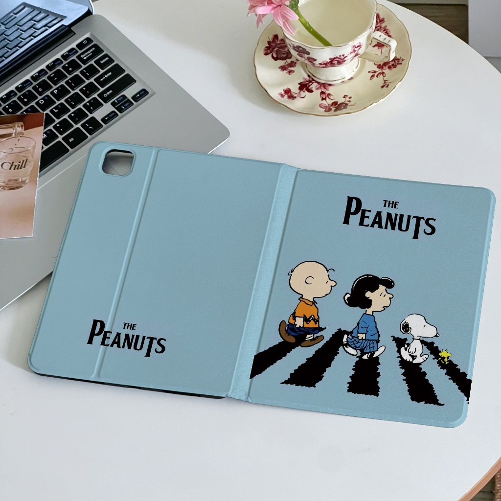 🚚พร้อมส่ง🚚เคส Samsung Tab S7 FE S9+ S10+ S9 FE Snoopy S10 FE A8 A9+ S9 FE+ มีที่ใส่ปากกา S8 S7+ A9