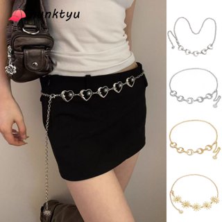 โซ่เอว Y2K ลายหัวใจ ดวงจันทร์ โซ่คล้องเอว เครื่องประดับแฟชั่…