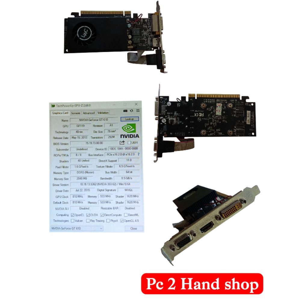 GPU การ์ดจอ GT 610 2 GB