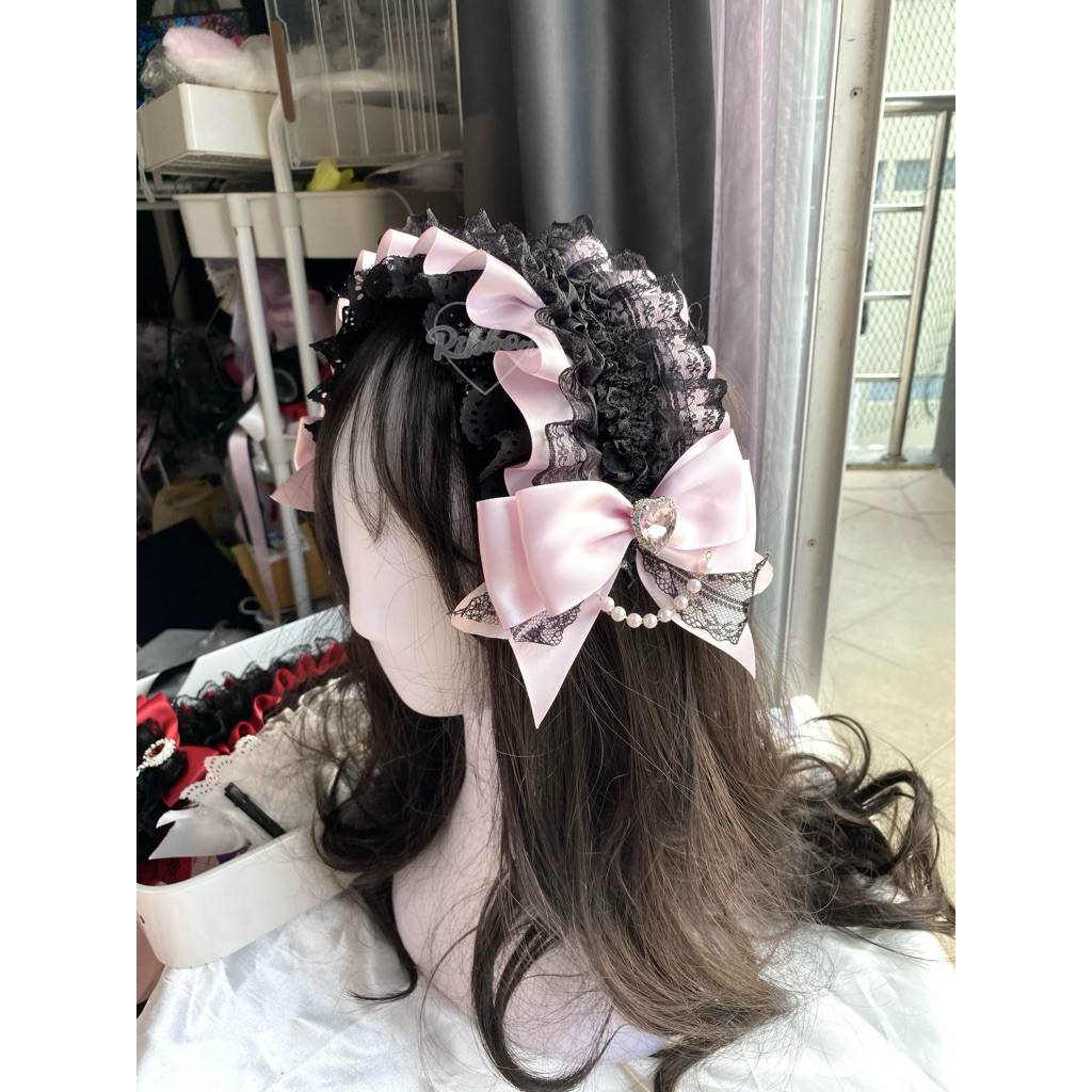 Headdress เฮดเดรสโลลิต้า ที่คาดผมลูกไม้🎀มีหลายสี งานเเฮนด์เเมด ลูกค้าคัสตอมสีได้ค่ะ