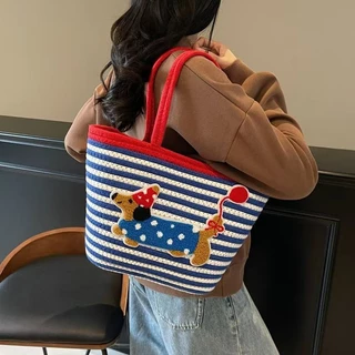 (B-2622)🔥พร้อมส่ง กระเป๋าถือสําหรับผู้หญิง กระเป๋าสาน สไตล์วินเทจคลาสสิค แฟชั่นฤดูใบไม้ผลิง งานดีมาก แฟชั่นมาใหม่