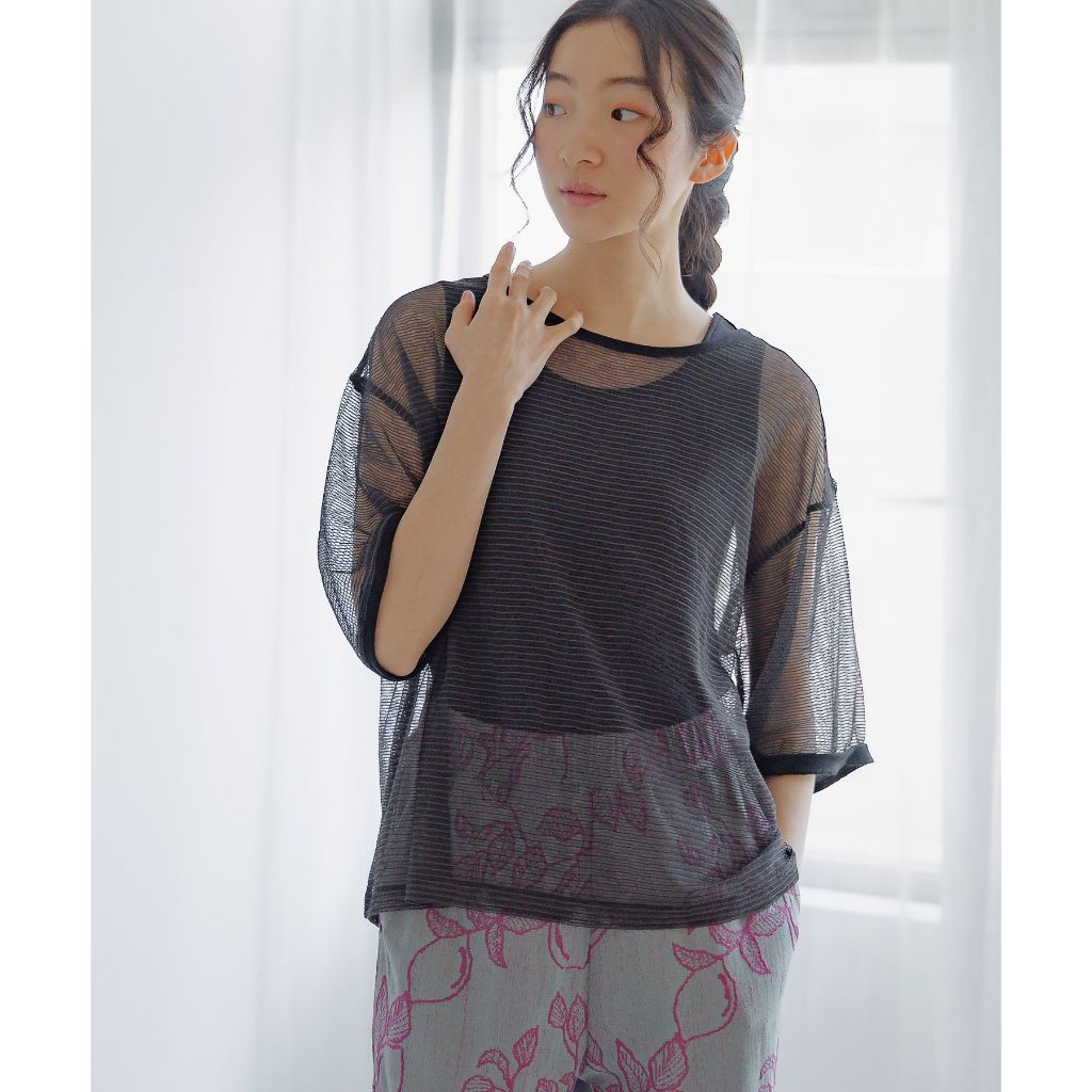 niko and ... Sheer Border Pullover