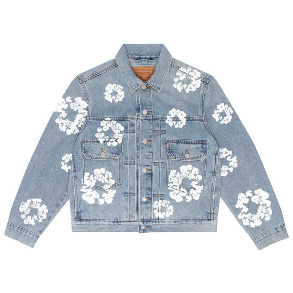 พร้อมส่ง ของแท้ 100% เสื้อ DENIM TEARS x LEVI`S JACKET LIGHT BLUE