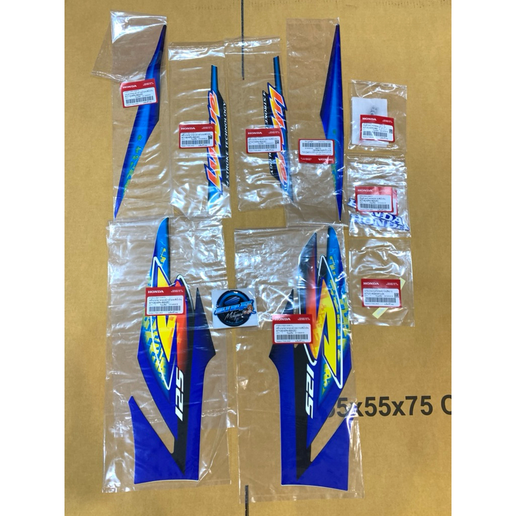 สติกเกอร์เวฟ125S หัวแหลม ปี2004(PB325C) สีน้ำเงิน-ดำ แท้ศูนย์ฮอนด้า100% 💯✅