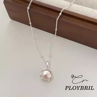สร้อยคอ มุก จี้ สร้อยคอแฟชั่น เครื่องประดับผู้หญิง สไตล์เรียบหรูเกาหลี PLOYBRIL X003