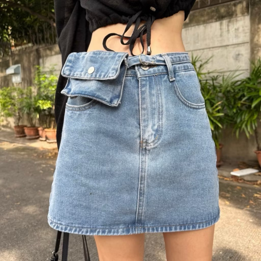 กระโปรงยีนส์ป้ายKnockknock