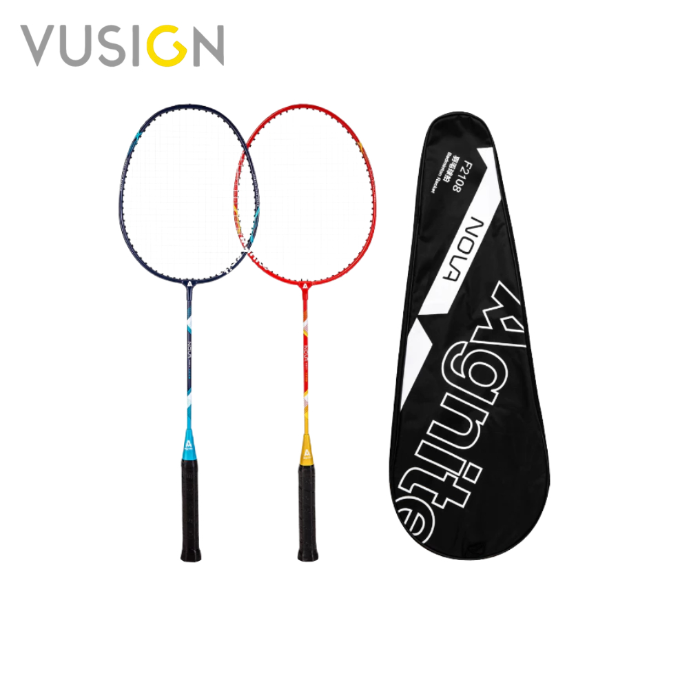 Vusign ไม้แบด ไม้แบดมินตัน แบดมินตัน ด้ามจับPVCกันลื่น พร้อมกระเป๋า ออกกำลังกาย badminton racket