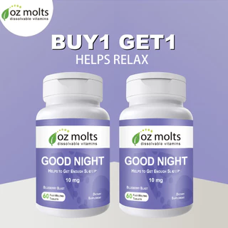 Ozmolts Good Night Tablets บรรเทาความเครียด ช่วยผ่อนคลาย Relieve Anxiety อาหารเสริมเพื่อสุขภาพ 60แท็บเล็ต