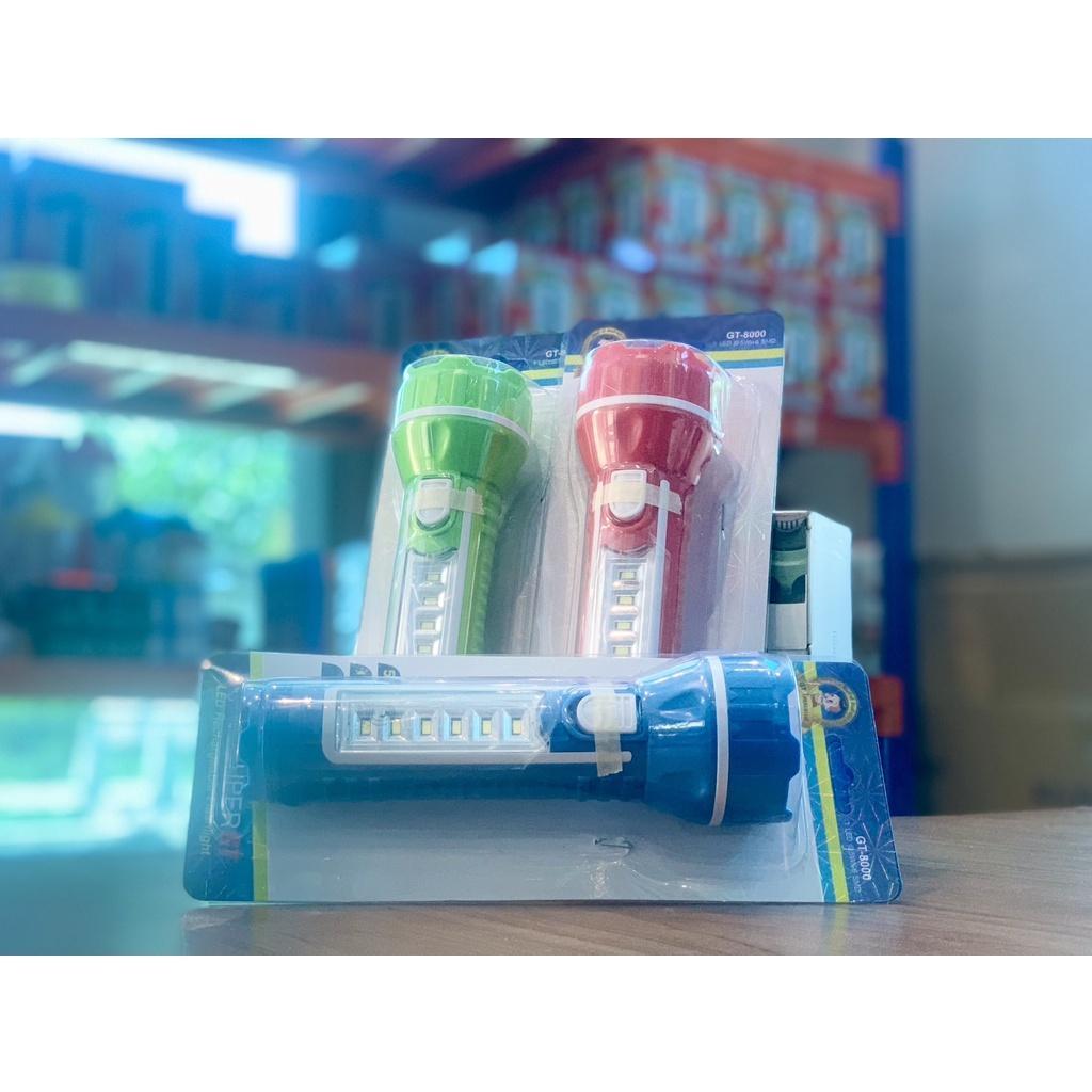 YU-GT-8000ไฟฉาย ชาร์จแบตได้คละสี -Flashlight 0.5W, 50lumens -Side light 0.75W,80lumens -แบต4V 500mAh