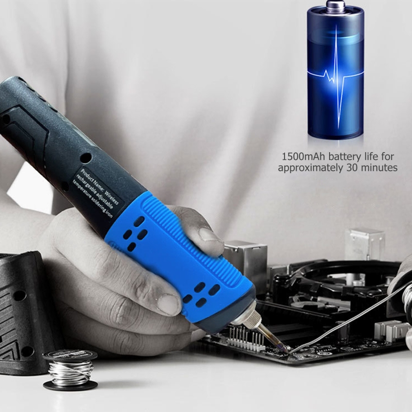 หัวแร้งไฟฟ้าไร้สายแบบพกพาเครื่องเชื่อมเหล็กแบบ USB หัวแร้งความร้อนจากภายในแบตเตอรี่ลิเทียมชาร์จใหม่ได้อุปกรณ์ช่างเชื่อม