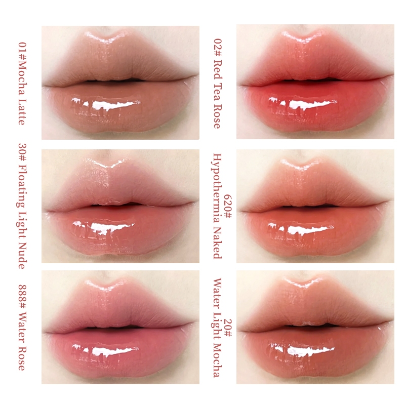 9048 (ใหม่/แท้) NOVO Gloss Tint ลิปกลอส สีนู้ด ธรรมชาติ เคลือบริมฝีปากสไตล์เกาหลี กันน้ำ - รูปที่ 6